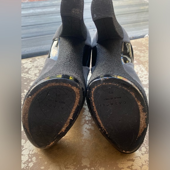 CASADEI FABULOUS grey suede platform boots. Size 8 1/2 - Picture 16 of 16